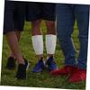 GANAZONO 1set Outdoor Soccer Shin Guards Breathable Calf Sleeves Protective Shin Pads Non- Design for Youth and Adults Comfortable Lightweight Soccer Gear White view 4