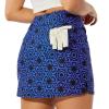 M MOTEEPI Skorts for Women with Pockets Athletic Skirt High Waisted Pickleball Outfits Tennis Skorts Skirts for Women Blue Triangle Flower Medium view 3