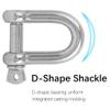 XHTLLO Stainless Steel D-Annulus Shackle for Outdoor Chains Wire Rope ing view 2