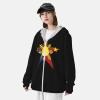 3 Stars and Sun Filipino Philippines Flag UPF 50+ Sun Protection Hoodie Mens Women's Long Sleeve Sun Protection Hoodie Full Zip Athletic Shirt Black view 3