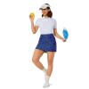 M MOTEEPI Skorts for Women with Pockets Athletic Skirt High Waisted Pickleball Outfits Tennis Skorts Skirts for Women Blue Triangle Flower Large view 2