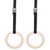 XHTLLO Adjustable Birch Gym Rings Set, Strength Training Equipment, for Children, Indoor/Outdoor Swing view 1
