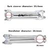 DJC Stem Bike Ultralight 7 Degree 17 Degree 35 Degree MTB Road Stem Balance Bike for Fork 28.6 25.4MM 60-130MM Mountain MTB Bicycle Kalloy Matte Black/Glossy Silver (1# Matte Black, 17 Degree-100mm) view 2