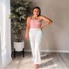 G4Free Womens High Waist Wide Leg Pants with Pockets Buttery Soft Comfy Casual Yoga Lounge Pants(White,L,Tall) view 2