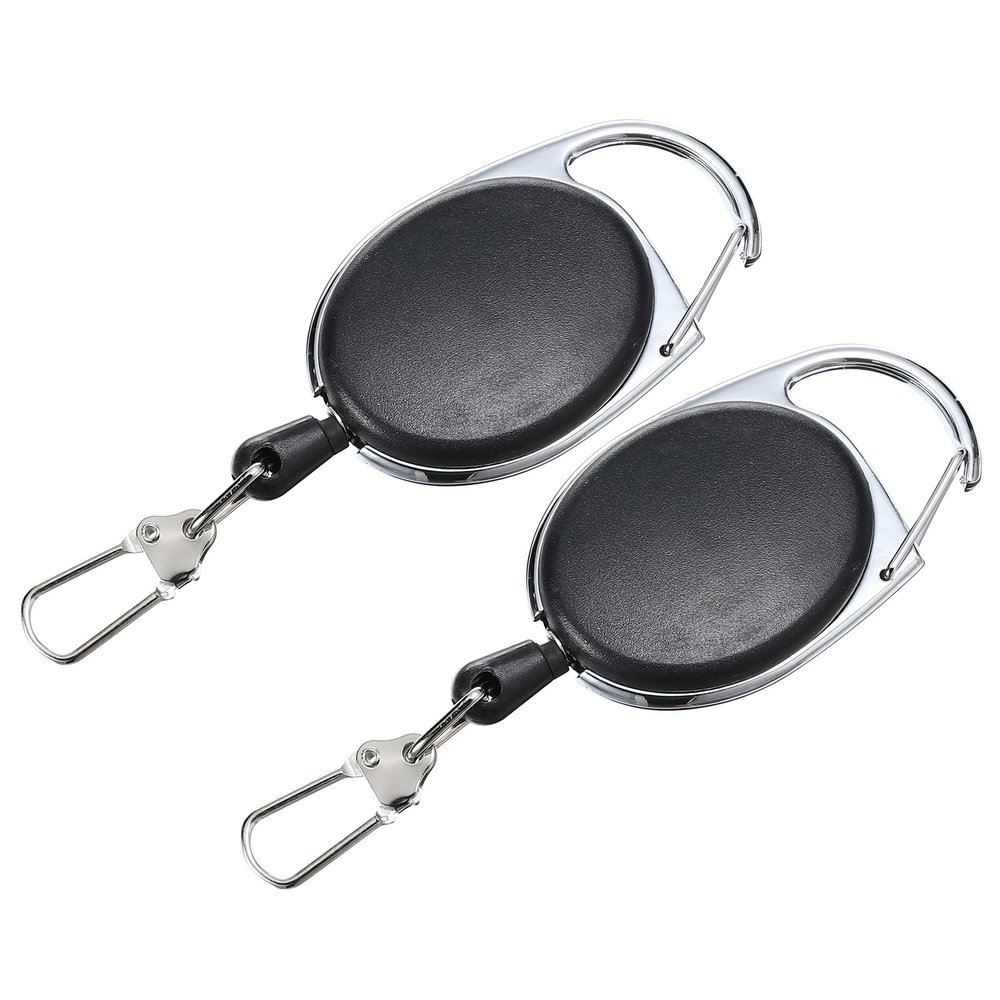 PATIKIL Fly Fishing Retractor, 3 Pack Fly Fishing Anglers Combo Tool Fishing Gear for Nippers Fly Float Belt Loops, Black