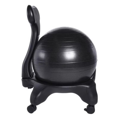 EXCLURA Ergonomic Exercise Ball Chair for Office Desk, Stability Birthing Ball Chair for Pregnancy, Yoga Ball Chair on Wheels, Strength Posture