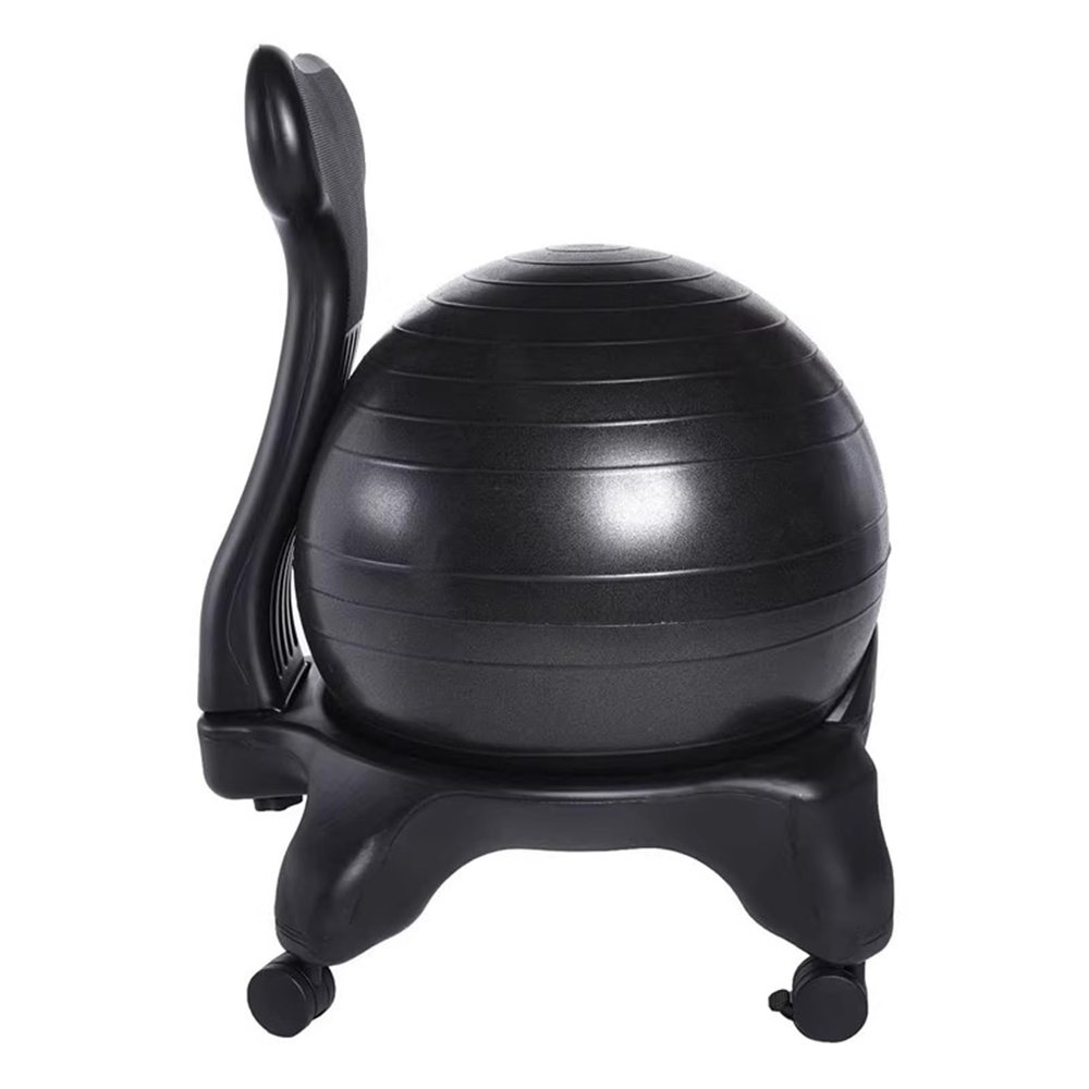 EXCLURA Ergonomic Exercise Ball Chair for Office Desk, Stability Birthing Ball Chair for Pregnancy, Yoga Ball Chair on Wheels, Strength Posture