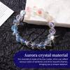 HANGINTHERE Aurora Borealis Crystals Stretch Bead Bracelets for Women, Transparent 7,10mm Gifts for Women view 2
