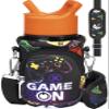 Miss Adola Water Bottle Carrier with Strap - Cute Cartoon Insulated Kids Water Bottle Holder for Boys Girls Game On Neoprene Bottle Bag for 10/12/14/16/18Oz Stainless Glass Bottles Sleeve view 1