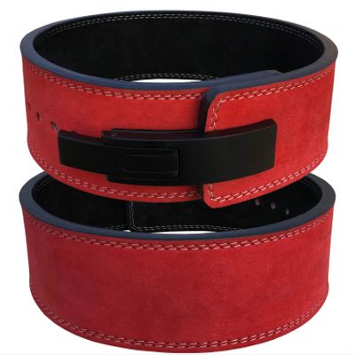Arshman Lever Belt for Men & Women 100% Leather Weight Lifting Heavy Duty Gym Belts Weightlifting, Powerlifting, Strength Training, Squat , Deadlift Workout 10-13mm Thick 4" wide S-5XL (Red, XXXX-Large)
