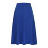 NineFit Basics Skirt for Women Solid Lightweight Flare Midi Length Pull On Long Skirt S-Xxxl Plus Size Casual High Waist A-Line Skirt, Medium, A01_blue view 3