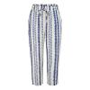Casual Pants for Women Summer Relaxed Fit Drawstring Elastic Waist Lounge Trousers Cropped Beach Pants with Pockets,Blue,XXL view 3
