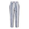 Casual Pants for Women Summer Relaxed Fit Drawstring Elastic Waist Lounge Trousers Cropped Beach Pants with Pockets,Blue,XXL view 4