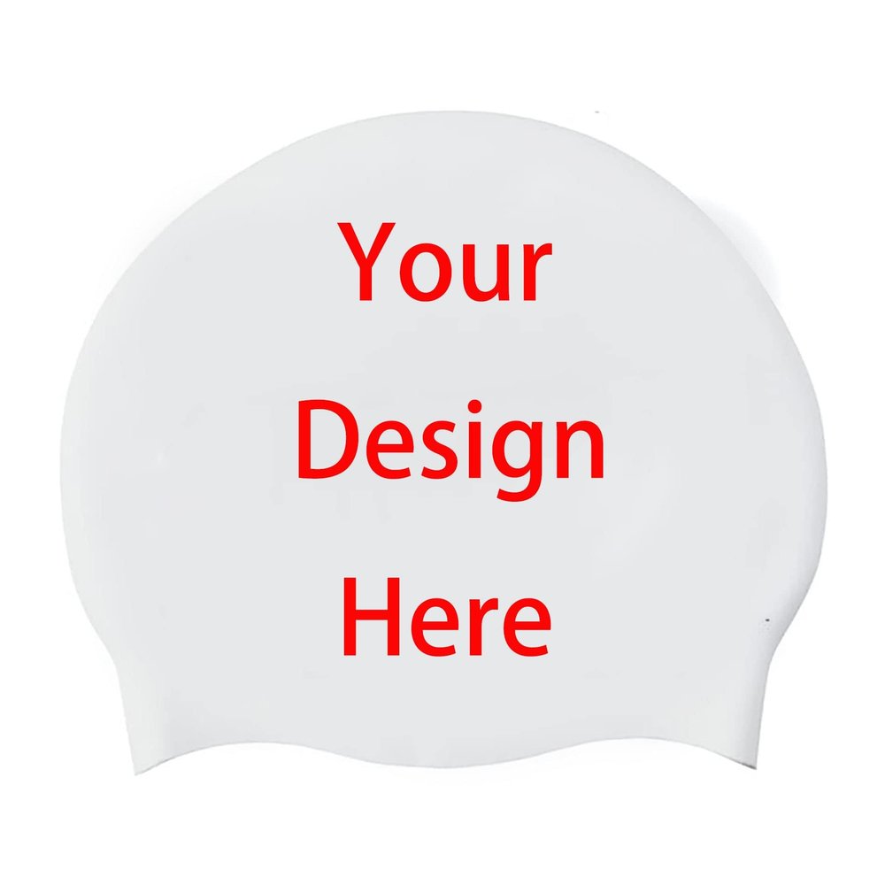 Custom Swim Cap with Photo - Novelty Personalized Swim Cap Fit for Long Hair and Short Hair Waterproof Silicone Swimming Caps for Beach Swiming Pool, Swim Caps for Women Men Adults Youths Unisex