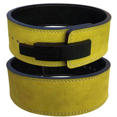 Arshman Lever Belt for Men & Women 100% Leather Weight Lifting Heavy Duty Gym Belts Weightlifting, Powerlifting, Strength Training, Squat , Deadlift Workout 10-13mm Thick 4" wide S-5XL (Yellow, XXX-Large)