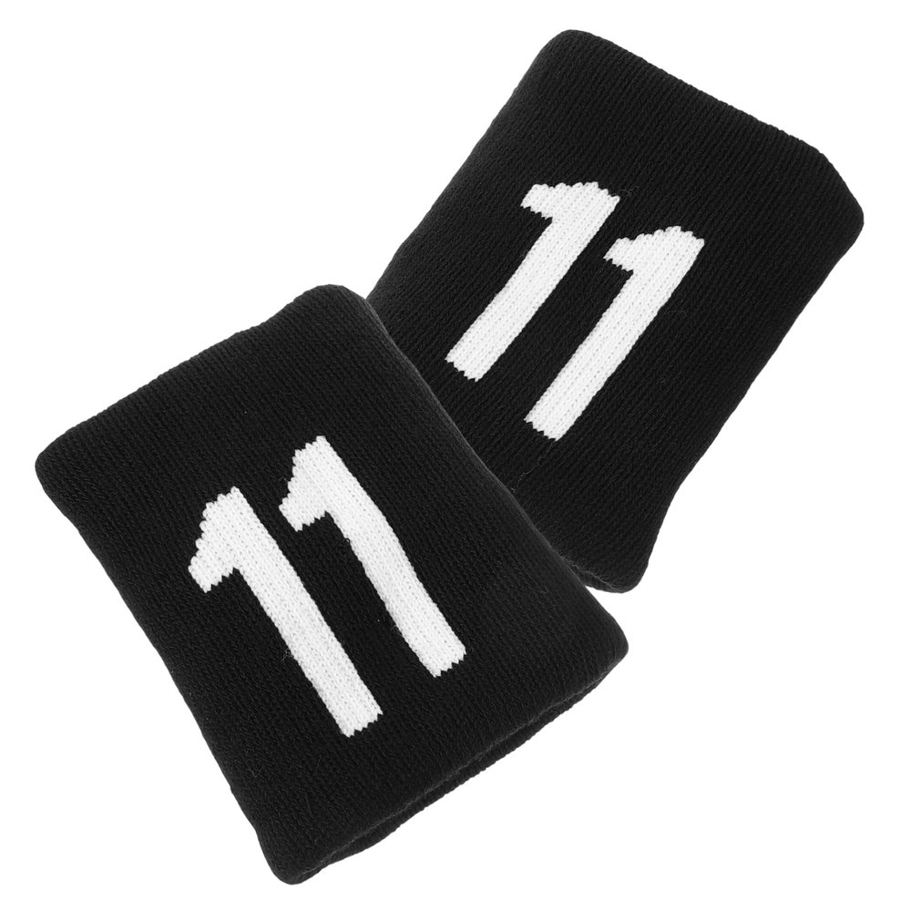 SUPVOX Sports Wristband Sweatband Set 11 Black Stretchy Sturdy Breathable Support