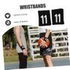 SUPVOX Sports Wristband Sweatband Set 11 Black Stretchy Sturdy Breathable Support view 2