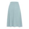 NineFit Basics Skirt for Women Solid Lightweight Flare Midi Length Pull On Long Skirt S-Xxxl Plus Size Casual High Waist A-Line Skirt, Medium, A02_light Blue view 4