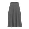 Skirt for Women Solid Lightweight Flare Midi Length Pull On Long Skirt S-Xxxl Plus Size Casual High Waist A-Line Skirt view 4