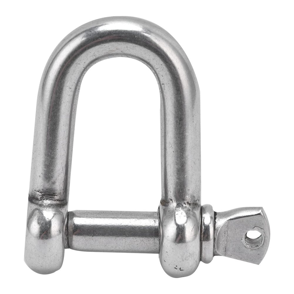 DShaped Anchor Shackle, Shackles Stainless Steel DShaped Bow Shackle with Screw for Chains Outdoor Camping Survival Rope, Winch Shackles ()
