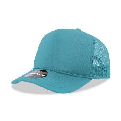 DECKY Standard 5 Panel Mid Profile Structured Foam Trucker, Blue