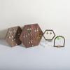 GemeShou Hexagonal Earring Organizer stand, Walnut Plywood Jewelry Display Board for Hanging earring studs, Perfect for Storing and Showcasing Your Jewelry CollectionSet of Two Size view 4
