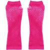 Dolebao Fishnet Fingerless Gloves for Women Girls 80s Party Costume Wedding Evening Party Accessories, Long & Short 2 pairs(Rose Red) view 3