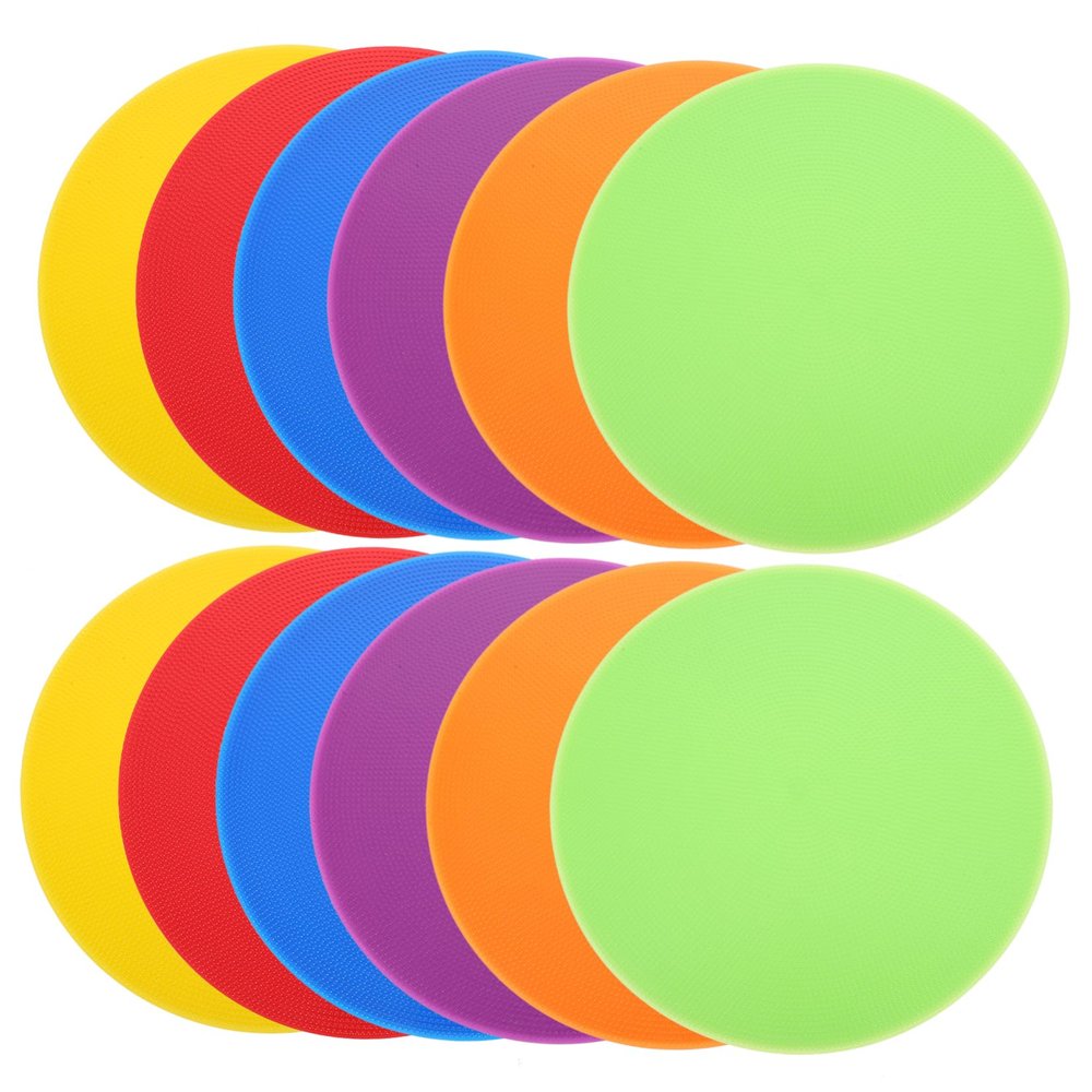 Parliky 12pcs Soccer Training Markers Non-Slip Football Spot Discs Durable Exercise Discs for Sports Drills Markers for Agility Training and Events