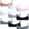 Sweet & Sassy Girls Seamless Training Bra Cami Training Bra Stretch Performance Seamless Bra 9 Pack, Size Medium, Basics view 3