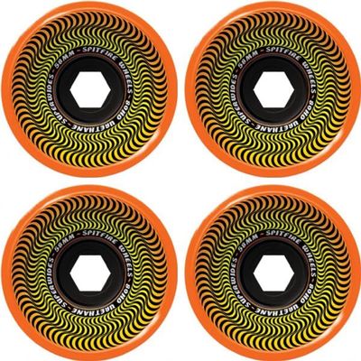 Spitfire Wheels 80HD Superwide Orange Skateboard Wheels - 58mm 80a (Set of 4)