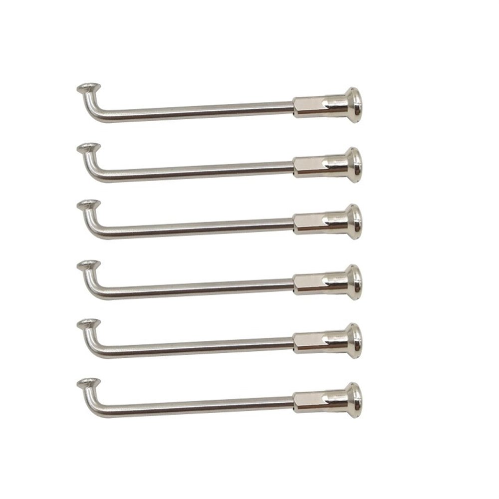 ZLZSXPB 40 Pieces A Lot 12 G Diameter 2.6 mm Electric Bike Spokes 304 Stainless Steel J-Bend Lighting Sliver Color E-Bike Spokes (Color : Length Customize)