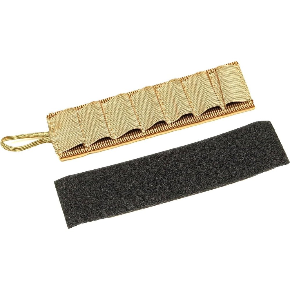 Esstac 7 Round Tearaway Shotgun Shell Carrier Cards for 12 Gauge with Hook & Loop Backing (Coyote Brown)