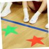 Happyyami 3pcs Non-Slip Carpet Spot Markers for Classroom and Gym Floors Easy to Remove Directional Dots for Activities Red Fluorescent Green Yellow view 3