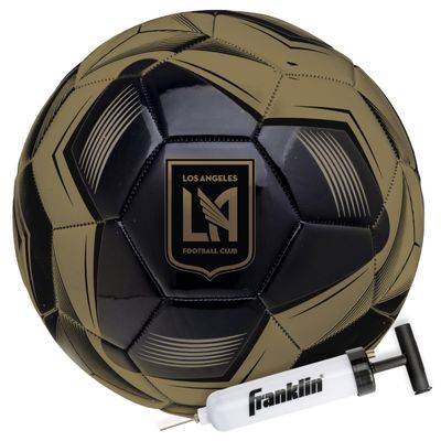 Franklin Sports MLS Los Angeles FC Soccer Ball - Official Size 5 - Regulation Size + Weight Soccer Ball for Kids + Adults - Great for Boys + Girls - Air Pump Included