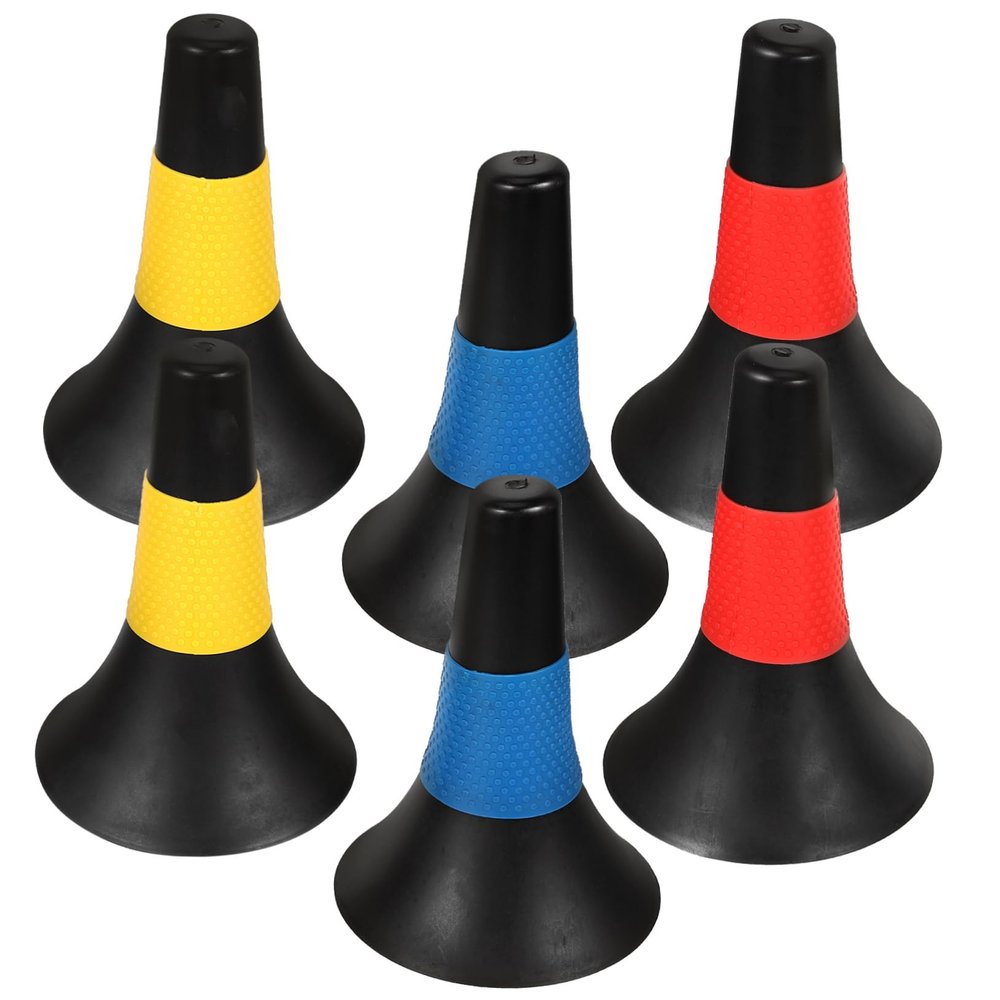 Parliky 6pcs Multi-Color Sports Cones Agility Markers for Soccer Training Football Drills and Outdoor Activities for and Teams