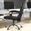 RRXIMHTT 2 Point Massage Office Chair Faux Leather Computer Chair Ergonomic Massage Office Chair Height Adjustable Reclining Executive Office Chair Black view 4