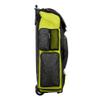 Boombah Superpack XL Rolling Bat Bag - 35.5" x 13.5" x 10" - Telescopic Handle - Holds 8 Bats - Wheeled Version - Softball Highlight Black/Optic Yellow/Red view 2