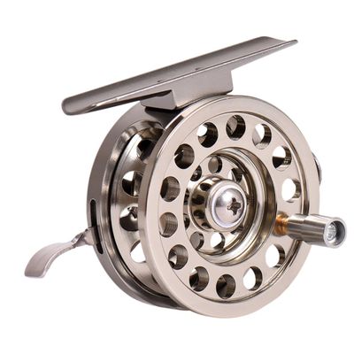 SUPVOX Portable Lightweight Fly Fishing Reel Aluminum Fishing Pole Wheel Metal for Rivers and Lakes