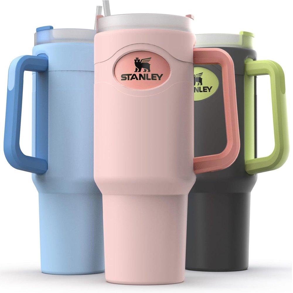 ENCASED Full-Sleeve Silicone Skin for Stanley 40oz Tumbler with Handle | Non-Slip Boot Protector Case | Colors Available (Blush Pink)