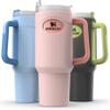 ENCASED Full-Sleeve Silicone Skin for Stanley 40oz Tumbler with Handle | Non-Slip Boot Protector Case | Colors Available (Blush Pink) view 1