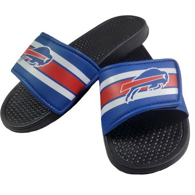 FOCO Youth NFL Stripe Legacy Sport Slide, Buffalo Bills, Medium