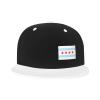 MULIHU Flag of Chicago, Illinois Snapback Hat Flat Bill Hat Baseball Cap for Men Women Flat Brim Hats White view 2