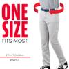 Franklin Sports MLB Adult + Youth Baseball Belt - Belt for Teeball, Baseball + Softball - Boys + Girls Adjustable Size Adult + Youth Belt for Baseball + Softball Pants - 27" to 48" Inch Waist - White view 2