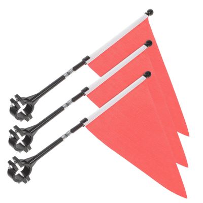 CORHAD Bike Handlebar Flag Kit 3 Pack Kids Bike Safety Flag Cycling Scooter Accessory Kit