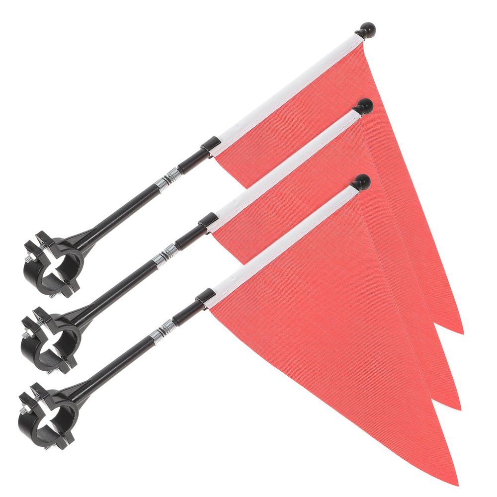 CORHAD Bike Handlebar Flag Kit 3 Pack Kids Bike Safety Flag Cycling Scooter Accessory Kit