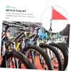 CORHAD Bike Handlebar Flag Kit 3 Pack Kids Bike Safety Flag Cycling Scooter Accessory Kit view 3