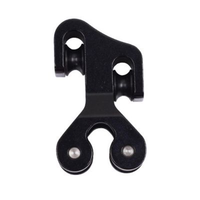 Mitoydoe Archery Cable Slide, Aluminum Compound Bow Cable Slide Archery Bow String Splitter Roller Glide Replacement Bowstring Separator Arrow Pulley Black