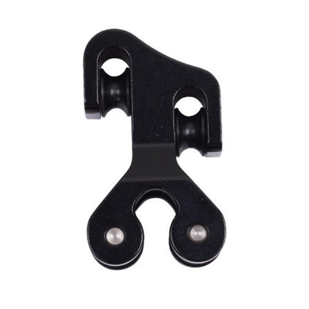 Mitoydoe Archery Cable Slide, Aluminum Compound Bow Cable Slide Archery Bow String Splitter Roller Glide Replacement Bowstring Separator Arrow Pulley Black