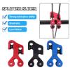 Mitoydoe Archery Cable Slide, Aluminum Compound Bow Cable Slide Archery Bow String Splitter Roller Glide Replacement Bowstring Separator Arrow Pulley Black view 2