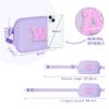 COSHAYSOO Purple Fanny Pack for Girls Purse Crossbody Belt Bag with Initials, Personalized 6 7 8 9 10 11 12 Year Old Teen Girl Birthday Gift Ideas Christmas Gifts Preteen Tween Trendy Stuff Letter W view 3